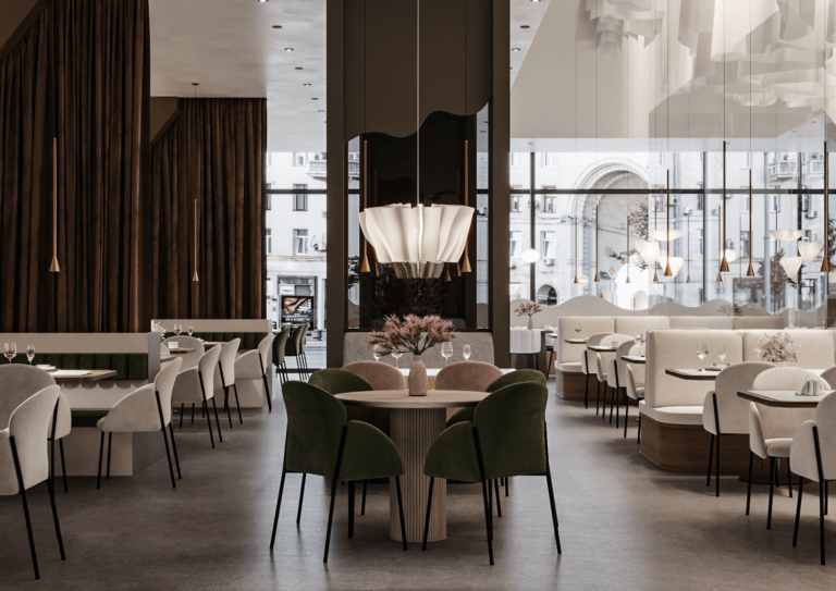 Дизайн интерьера: ресторан, 220 м² — фото 2