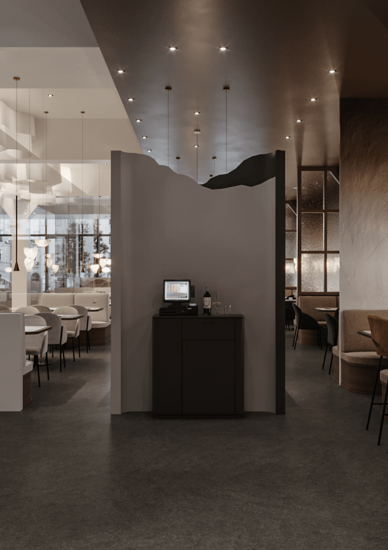 Дизайн интерьера: ресторан, 220 м² — фото 17